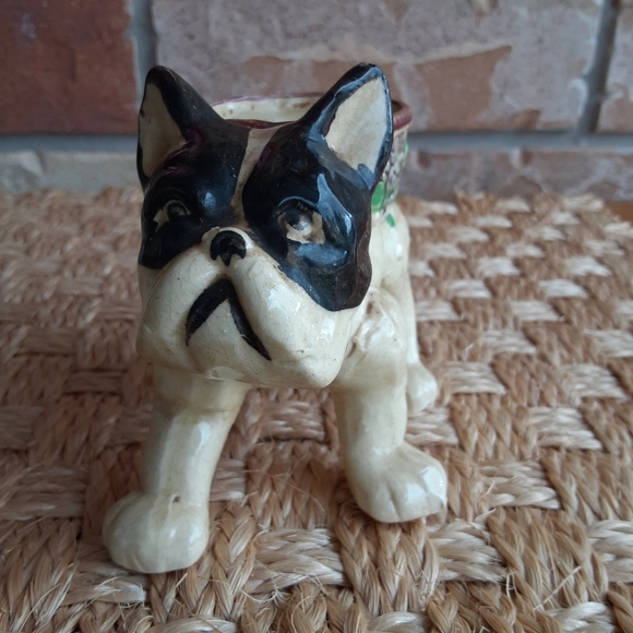 Vintage hand painted ceramic planter vases | Bulldog and Panda | both for $50 - Picture 4 of 15